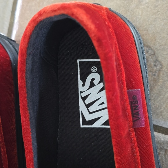 Vans Red Loafers Sz Us Women 6 Mens 4.5 - Picture 4 of 6